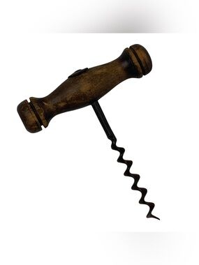 Wood Handle Corkscrew - Brown & Black